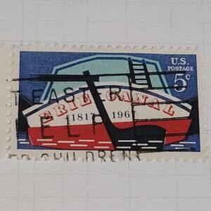1967 Scott #1325 – 5¢ Erie Canal Sesquicentennial / Canal Boat – Canceled